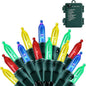 Christmas Lights - Battery Operated String Lights 50 LED String Lights Mini Lights with Auto-Timer and 8 Lighting Modes for Christmas Wreath Party Wedding Garden Home Decoration, Multicolor