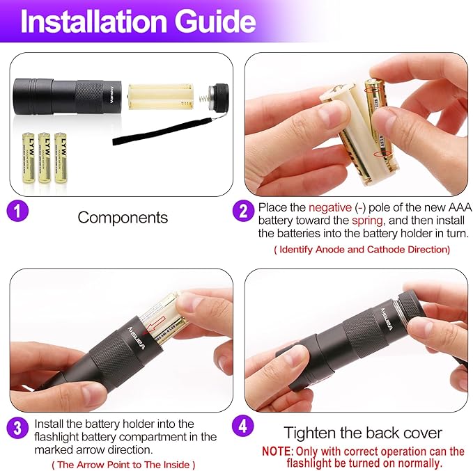 Black Light UV Flashlight,Vansky Blacklight 12 LED Urine Detector For Dog/Cat/Pet Urine & Dry Stains and Bed Bug On Carpets/Rugs/Floor,Matching with Pet Odor Eliminator-Mewly Pet