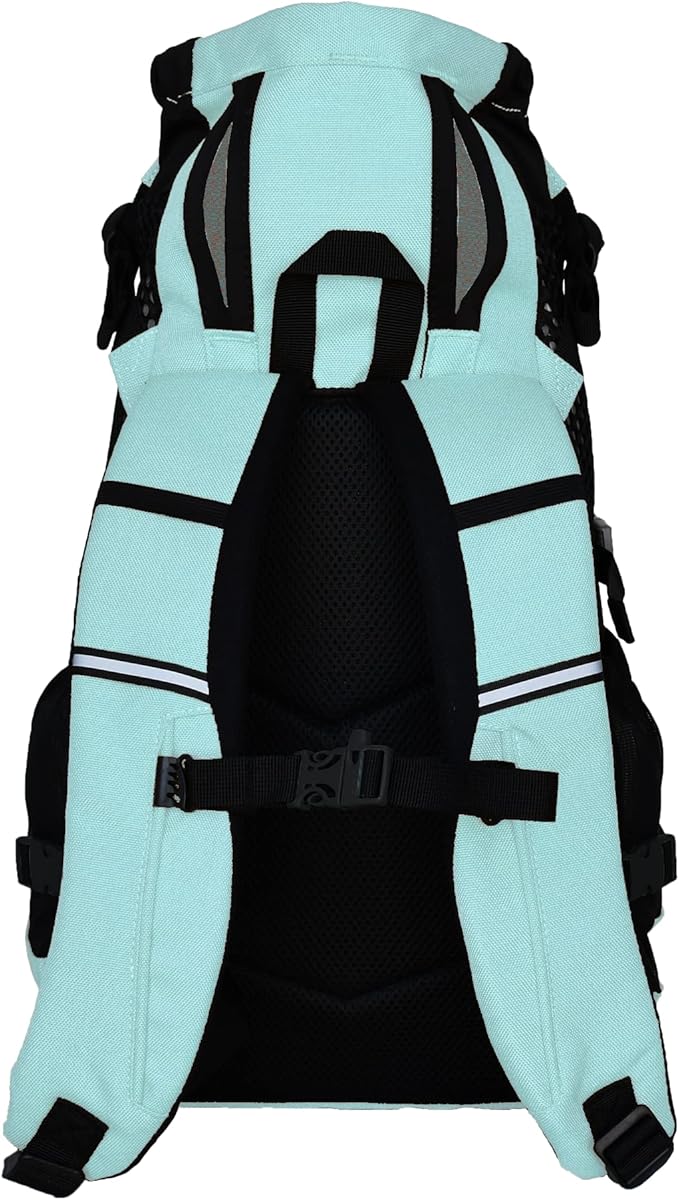 K9 Sport Sack Plus 2 - Medium, Summer Mint - Ideal for Dogs 17-19” Long - Adjustable, Backpack-Style Carrier with Multi-Functional Storage Pack, Thick Shoulder Straps & Padded Back Panel-Mewly Pet
