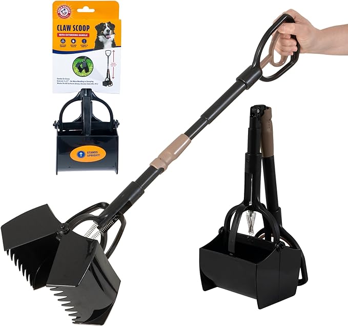 Arm & Hammer Pooper Scooper Claw Scoop Dog Poop Scooper for Yard Pet Waste Management System-Mewly Pet
