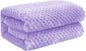 Exclusivo Mezcla Fleece Throw Blanket, Super Soft and Warm Blankets for Couch, Sofa and Bed Waffle Textured, Cozy, Fuzzy and Lightweight (Lilac Purple, 40x50 Inches)