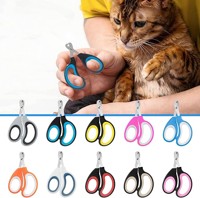 20 Pcs Cat Nail Clipper Bulk Kitten Claw Trimmer Pet Nail Cutter Claw Care for Cats, Kittens, Bunny, Puppy, Rabbit, Gatos, and More-Mewly Pet