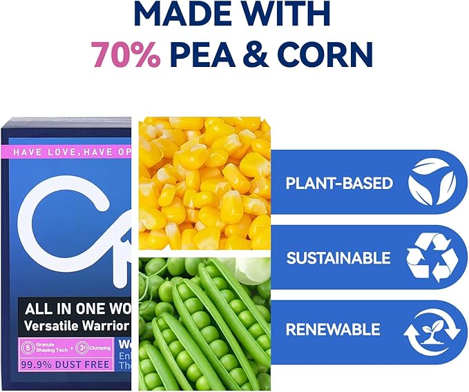 OPET Tofu Mixed Mixed Cat Litter - 36 LBS, Natural Sustainable Ingredients Quick Clumping Cat Litter, Flushable, Superior Odor Control, 99.9% Dust Free Kitty Litter (36 pounds, Fresh)-Mewly Pet