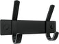 Matte Black Small Coat Rack Wall Mount – 6 Inch Stainless Steel Hook Rail with 2 Double Coat Hooks – Wall Mounted Entryway Organizer for Coats, Hats, Bags, Towels, Robes, Closet or Bathroom
