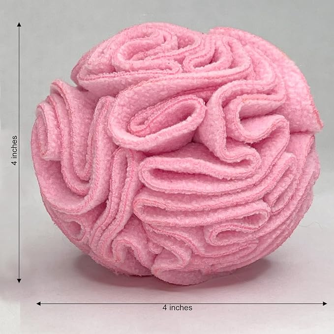 Puppy and Small Breed Snuffle Interactive Foraging Dog Puzzle Ball Toy Pink-Mewly Pet