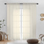 OVZME Cream Sheer Curtains 78 Inches Long 2 Panels - Soft Light Filtering Window Sheer Panels for Living Room/Bedroom, Top Dual Rod Pocket, 1 Pair, Each 42Wx78L Inches