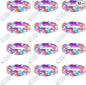 Brightown 12 Pack Multi-Color Fairy Lights Battery Operated - 7ft 20 LED Waterproof Micro Firefly Lights for Christmas Decor, DIY Craft, Wedding Table Centerpieces, Flowers