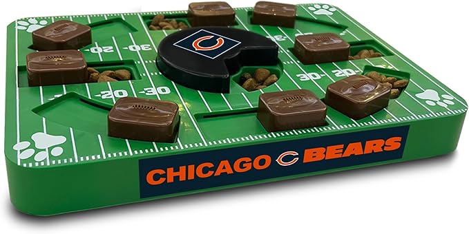 Pets First NFL Chicago Bears Puzzle Toy, Puzzle Treat Dog Toy, Interactive Dog Treat Toy, Dog Puzzle-Mewly Pet