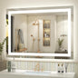 40 x 30 Inch Lighted LED Bathroom Mirror for Wall, Lighted Vanity Mirror for Wall, Dimmable, Anti-Fog, Shatter-Proof, ETL Listed (Front Lights + Backlit)