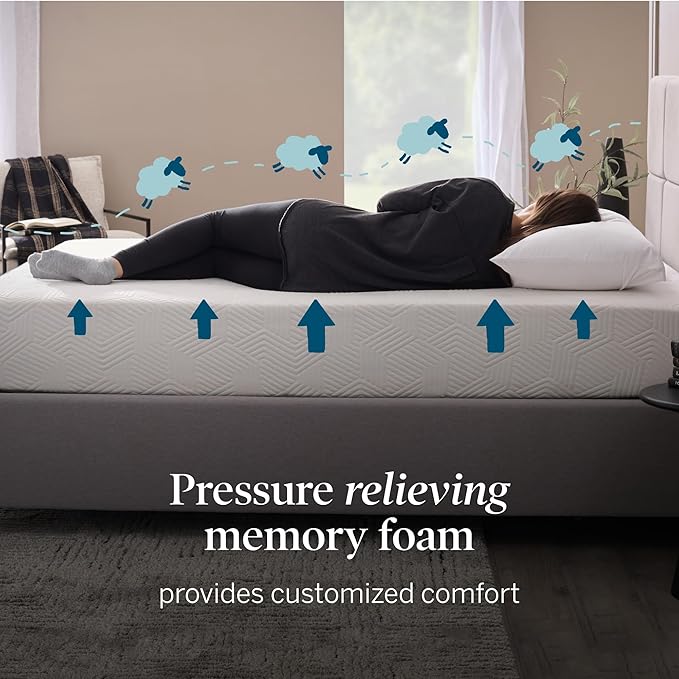 Lucid 14 Inch Memory Foam Mattress - Medium Plush Feel - Infused with Refreshing Bamboo Charcoal and Cooling Gel - Bed in a Box - Temperature Regulating - Pressure Relief - Breathable - Twin XL Size