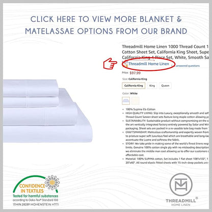 Threadmill Luxury 100% Cotton King Sheets - 800 Thread Count Jacquard Celine Ivory, Better Than Egyptian Cotton,4 Pc Striped Bed Set, Damask Sheets, Fits 16'' Deep Pocket