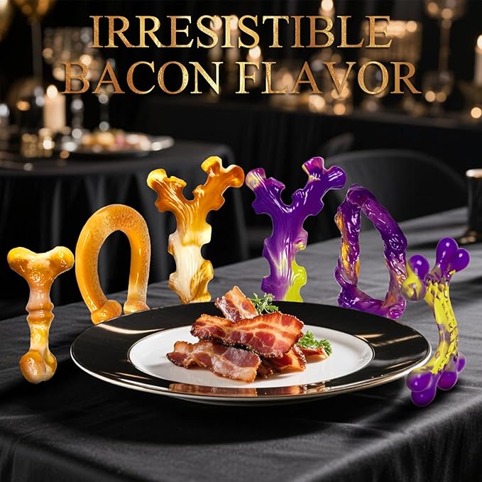 6 Pack Indestructible Dog Toys for Aggressive Chewers, Durable Nylon Bone for Large Dogs, Dog Toy for Aggressive Chewer Large Breed, A Mixed Special Edition Set-Mewly Pet