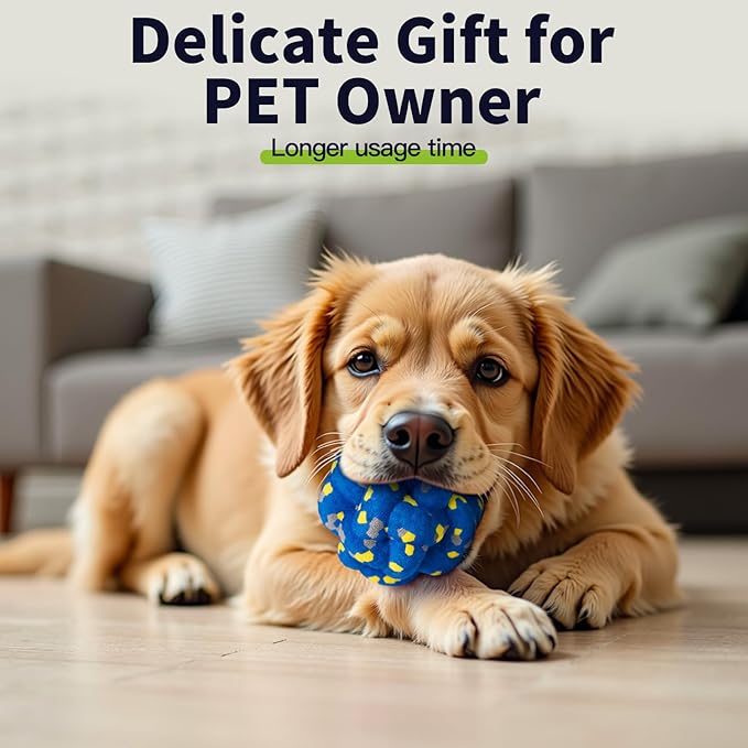 Upgrade Dog Balls Interactive Toys for Aggressive Chewers, Indestructible Tennis Durable Bouncy for Fetch Game, Lightweight Floating, Blue-Mewly Pet