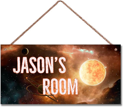 Personalized Sign Outer Space Room Décor For Boys Room Decor, Universe Theme Little Man Cave Decor for Kids Room, The Sun Nursery Decor for Nursery Toddler Baby Room