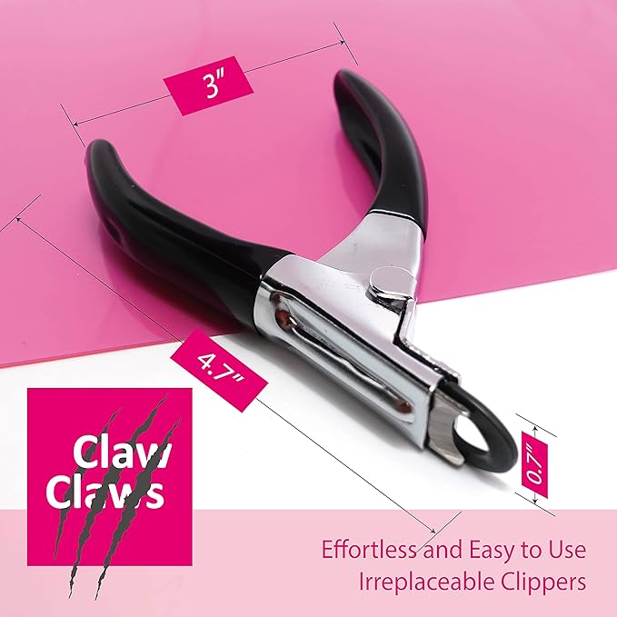 Guillotine Type Dog Nail Clippers for Small and Medium-Sized Dogs, Safety Guard to Avoid Over Cutting, Sharp Stainless Steel Blade, 7 mm Hole-Mewly Pet