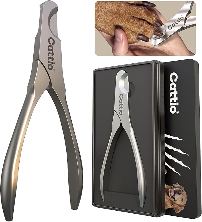 Dog Nail Clippers - All Steel Material, Built-in Spring,Heavy Duty Dog Nail Trimmer Full Metal Razor Sharp Professional for All Dogs Cats with Thick Toena,Dog Nail Trimmers-Mewly Pet