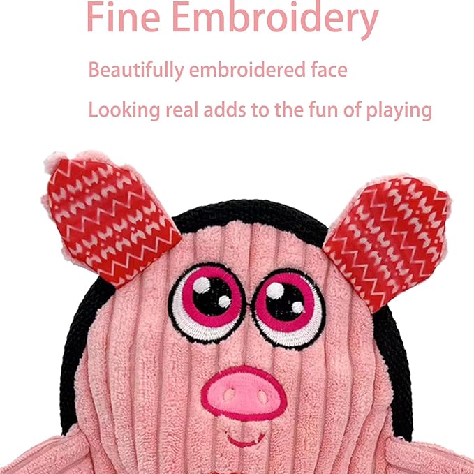 Squeaky Dog Toys 3 Pack, Soft and Tough Dog Plushes, No Stuffed Toy Sets, Durable Pet Chew Toys for Small, Medium and Large Dogs Interact and Reduce Boredom-Mewly Pet