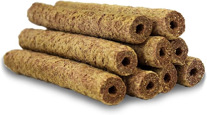 Apple & Oat Puff Sticks (6 oz.) - Healthy Natural High Fiber Chew Treat Made with Oat Hay - Rabbits, Guinea Pigs, Hamsters, Chinchillas, Degus, Prairie Dogs, Squirrels, Skunks, Opossums, Small Pets-Mewly Pet