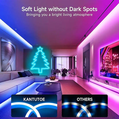 LED Neon Rope Lights, 13.1ft RGB LED Light Strip, 24V Music Sync App/Remote Control DIY Rope Light, IP67 Waterproof Gaming Neon Strip Lights for Bedroom Indoor Oudoor Décor