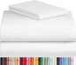 LuxClub 3 PC Sheet Bed Sheets Deep Pockets Wrinkle Free Kids Fitted Sheets Machine Washable Hotel Bedding Silky Soft - White Twin