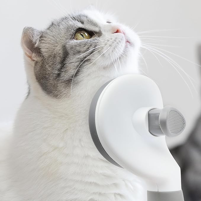 Cat Brushes for Indoor Cats, Dog Brush for Shedding with Metal Cat Comb, Self Cleaning Pet Hair Brush with Release Button for Grooming Kitten(Dark Grey)-Mewly Pet