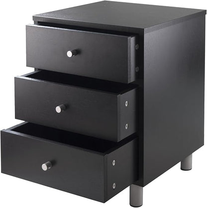 Winsome Daniel Accent Table, 15.75"W x 16.61"D x 22"H, Black