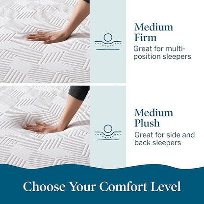LUCID 12 Inch Memory Foam Mattress - Medium Plush Feel - Infused with Refreshing Bamboo Charcoal and Cooling Gel - Bed in a Box - Temperature Regulating - Pressure Relief - Breathable - Queen Size