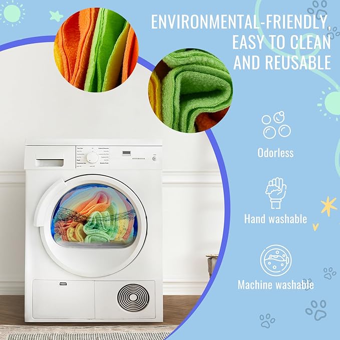 Pet Snuffle Ball, Puzzle Sniffing Interactive Dog Ball for Blind Dogs Training Stress Relief Dog Enrichment Toys Treat Machine Washable (15cm, Yellow Orange Green)-Mewly Pet