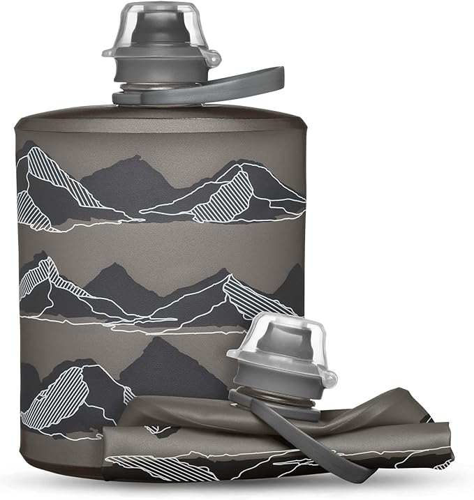 HydraPak Stow - Collapsible Backpacking Water Bottle (350ml, 500ml, 1L) - BPA Free, Ultra Light, Spill-Proof Twist Cap-Mewly Pet