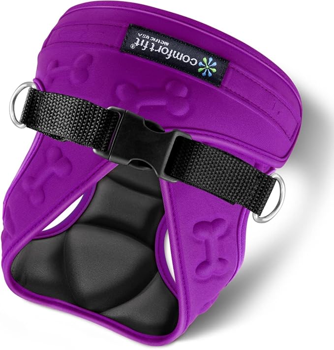 Comfort Fit Dog Harness No Pull with Adjustable Buckles Soft Padded Reflective Choke Step-in Pet Vest with Easy Control Handle for Small Medium Large Dogs & Puppies for Walking Running Training-Mewly Pet