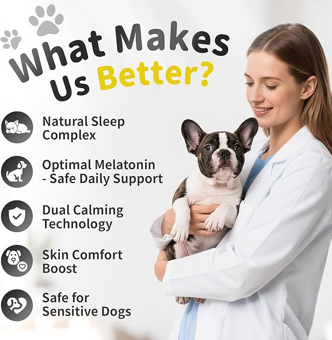 Melatonin for Dogs, Calming Chews with Valerian Root & L-Theanine for Sleep Aid & Emotional Support, Calming Treats for Stress Anxiety Relief, Thunder, Fireworks, Barking, Chicken Flavor, 90Ct-Mewly Pet