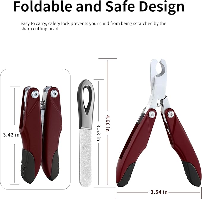 Dog Nail Trimmers & Dog Nail Clippers for Grooming - Small Dog Nail Clippers - Safe and Easy Stainless Pet Supplies-Mewly Pet