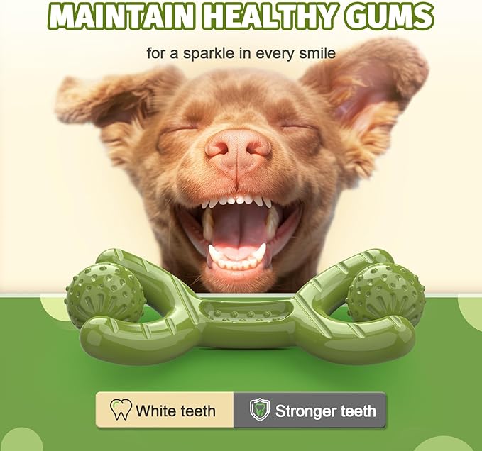 Indestructible Dog Toys for Aggressive Chewers - Heavy Duty Chew Proof Durable Toy for Large Breed Dogs, Interactive Tough Nylon Bone for Boredom Relief & Mental Stimulation-Mewly Pet