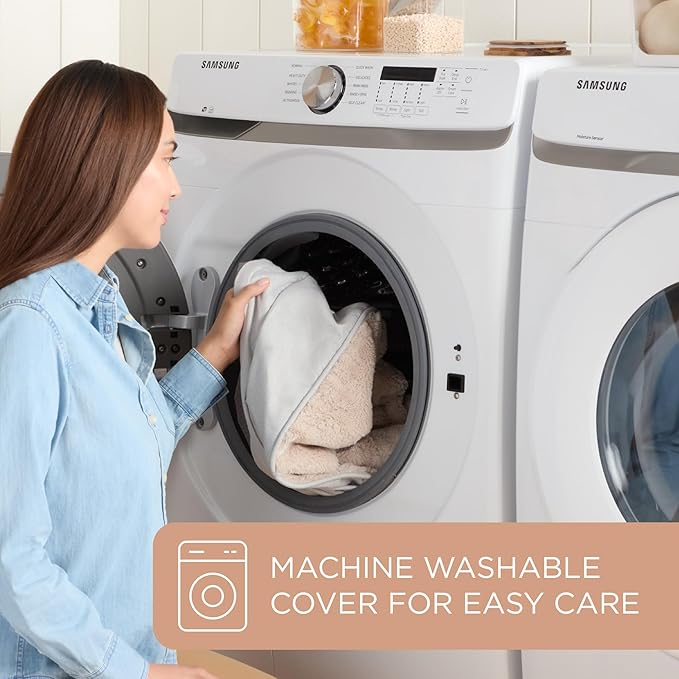 TOWN & COUNTRY EVERYDAY CuddleTown Comfy Solid Bolster Sofa Pet Bed, Supportive & Calming Egg Crate Foam, Non-Slip Bottom, Machine Washable Cover, Cream, Medium 28"x23"x8"-Mewly Pet