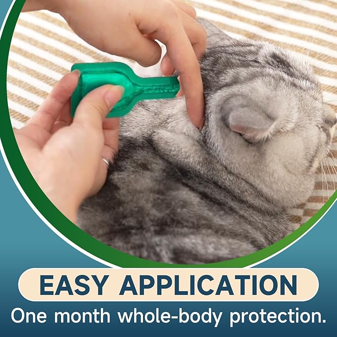 Flea Treatment for Cat Flea and Tick Prevention for Cats Kitten, 6-Month Supply, Cat Flea Treatment & Control, Repellent, Fast Acting Topical Drops for Cats, Over 1.5 lbs, 24-Hour Protect-Mewly Pet