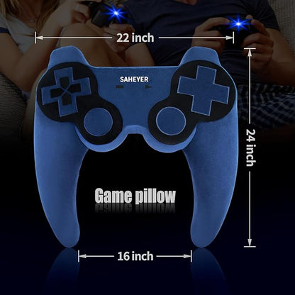 SAHEYER Gaming Pillow for Reading, Extra Large Arm Rest Pillow for Adult, Memory Foam Bed Rest Pillow for Elbow Pain Relief -Teen Boyfriend Gamer/Sofa Couch/Computer Chair/Play Station/Working, Blue