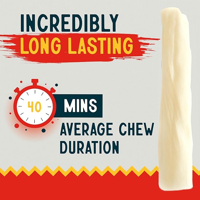 Canine Chews 8-9" Retriever Roll Rawhide Bones for Large Dogs - Durable, Thick Rawhide Bones, Quality Dog Rawhide Chews for Medium to Large Dogs, Thick Size Keeps Dogs Occupied (8 Pack)-Mewly Pet