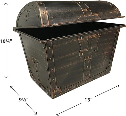 Teacher Created Resources Large Plastic Treasure Chest Classroom Rewards Pirate Party Goody Box (TCR8759) (Pack of 6)