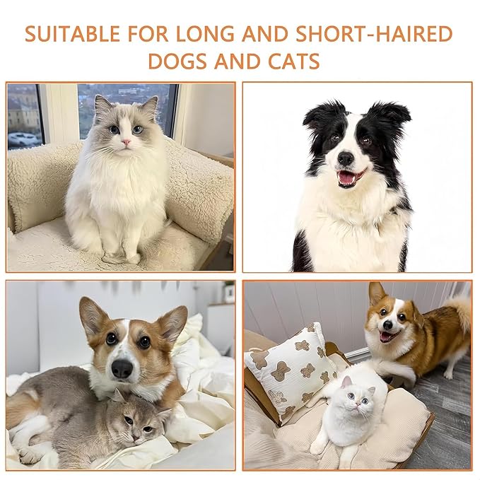 4 in 1 Cat Steam Brush,cat brushes for indoor cats,Rechargeable Steam Cat with Steam,Anti-Static Steam Pet Brushes for Dogs Cats(Khaki)-Mewly Pet