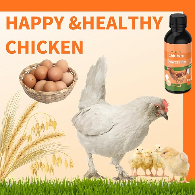 Chicken Dewormer, Hookworms, Lung Worms, Pin Worms, Round Worms-Mewly Pet