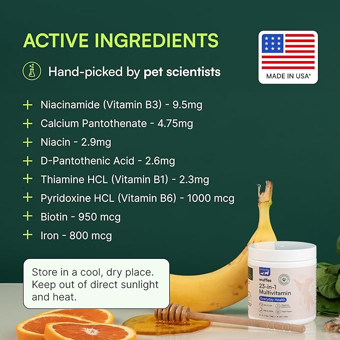 Wuffes 23-in-1 Chewable Dog Multivitamin&Supplements Bundle - Dog Multivitamin for Small&Large Breed - 2 Pack - 60 Count-Mewly Pet