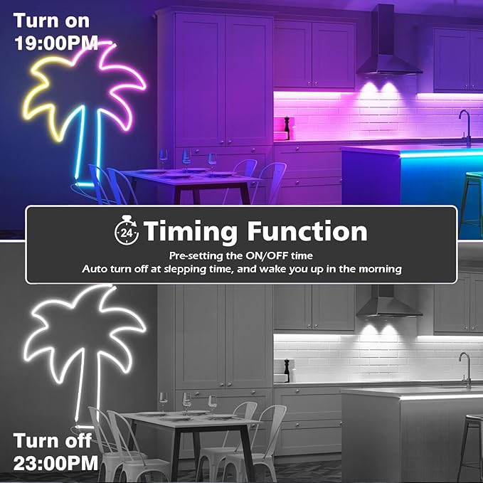 EJ's SUPER CAR 30Ft Neon Rope Lights, Flexible LED Strip Lights with App Remote, Outdoor IP65 24V RGB Rope Lights for Bedroom, Music Sync Gaming Led Neons Light Strip for Outdoors Decor