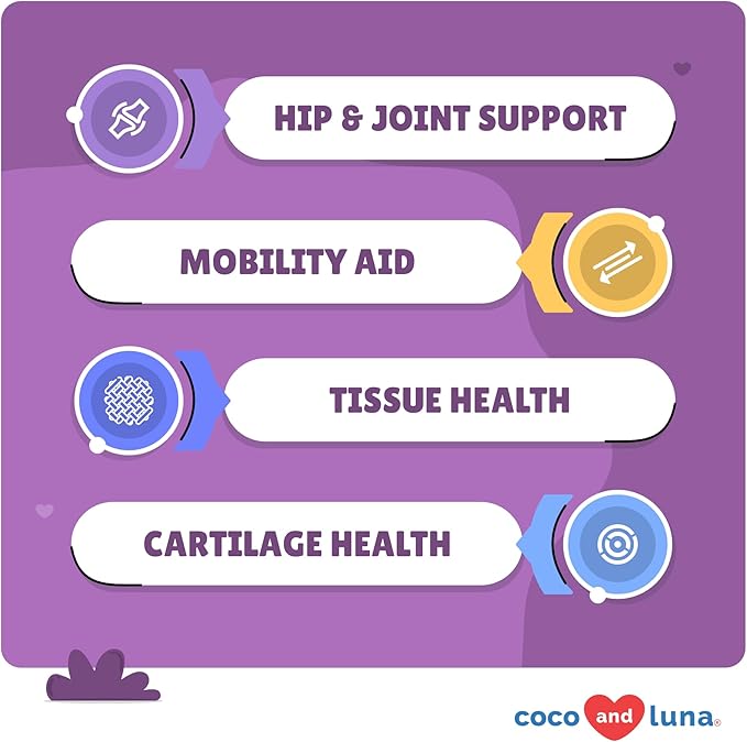 Joint Supplement for Dogs - 120 Chewable Tablets - with Glucosamine, Chondroitin, MSM and Manganese for Hip, Tissue, and Mobility Support, Dog Joint Pain Relief-Mewly Pet