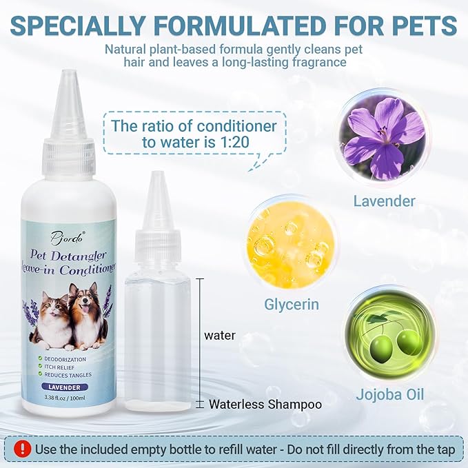 Pet Steam Brush for Dogs & Cats with Pet Conditioner, 4 in 1 Spray Hair Removal Comb for Shedding & Grooming, Self Cleaning Water Brush for Long & Short Haired Pets-Mewly Pet