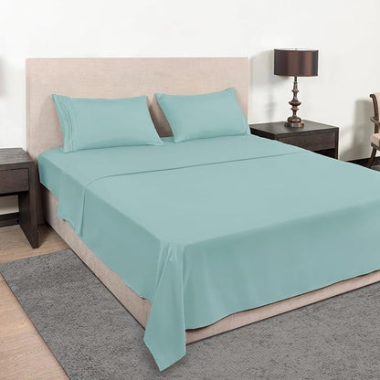 Mejoroom Twin XL Sheet Set - Hotel Luxury Microfiber Sheet & Pillowcase Sets Fits College Dorm Room Mattress - Soft, Breathable, Wrinkle & Fade Resistant - 3 Piece (Grayish Green)