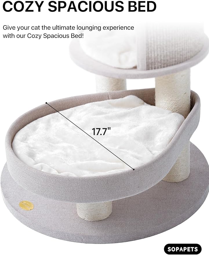 Extra Large Cat Tree for Maine Coon,65 Inches Tall Cat Tree Tower for Indoor Cats Large Adult 20 lbs,XXL Heavy Duty Luxury Sturdy Cat House with Big Hammock,Sisal Scratching Post,Condo-Mewly Pet