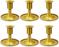 Candlestick Holders 6 PCS Short Metal Taper Candle Holders, KSWING Gold Candle Stick Holders Set, Perfect for Table Centerpiece Mantel Party Wedding Christmas Home Decor, Set of 6