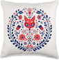 Traditional Scandinavian Folk Pattern Throw Pillow