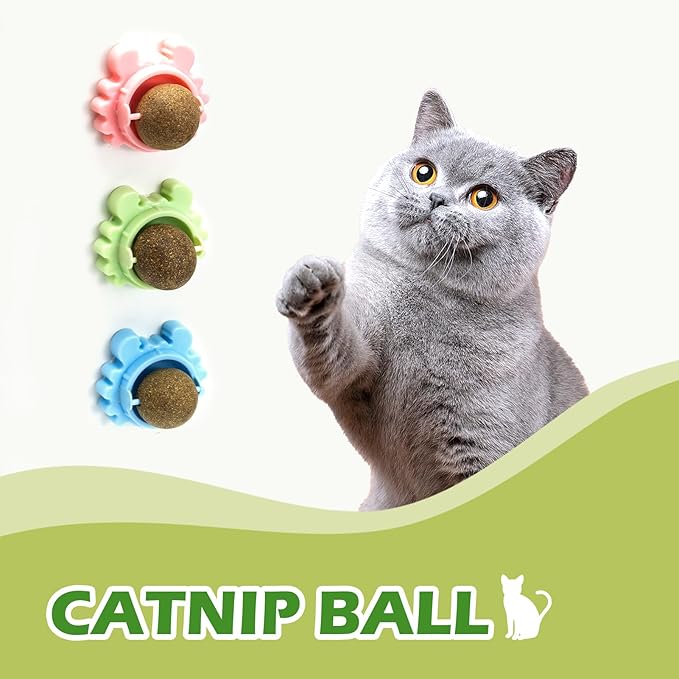 Catnip Balls Catnip Ball Toys Including 4 Pieces Suitable for All Breeds of Cats Relieve Anxiety-Mewly Pet