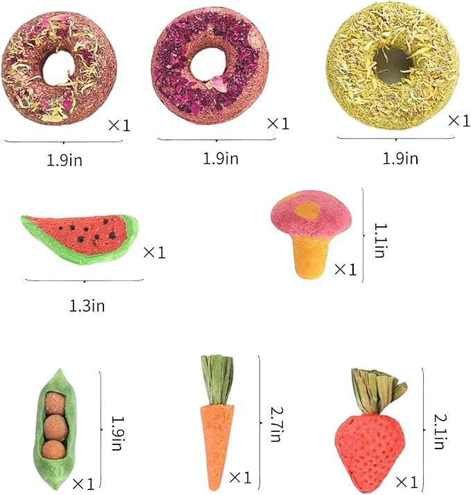 31 Pcs Small Pet Chew Toys for Dental Health - Natural Apple Wood, Timothy Grass Sticks & Sweet Bamboo, Teeth Grinding Toys for Rabbits, Guinea Pigs, Hamsters, Chinchillas Cage Accessories-Mewly Pet